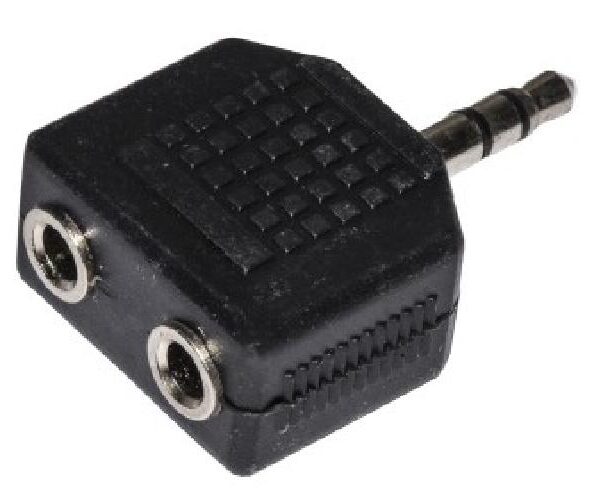 ADATTATORE AUDIO STEREO 3,5 MM MASCHIO - 2 X 3,5 MM FEMMINA (LKADAT26)