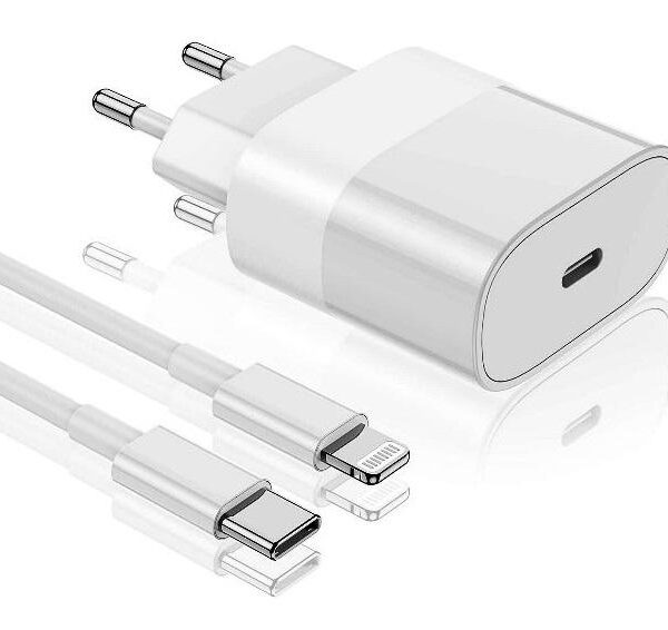 ADATTATORE CARICATORE IPHONE CAVO DA USB-C A LIGHTNING - 20W