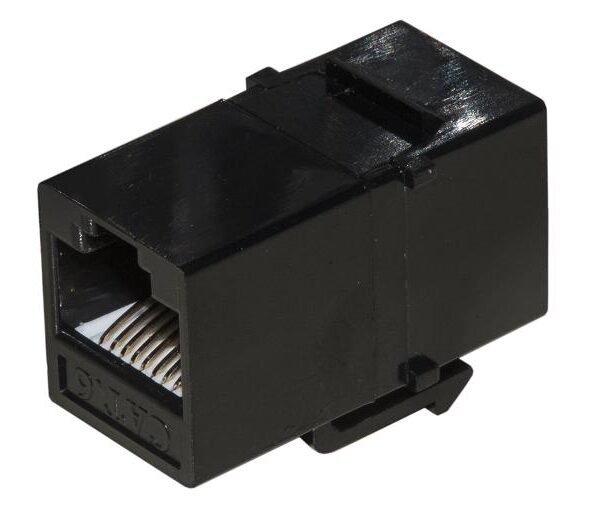 ADATTATORE PASSANTE 2X8 POLI RJ45 UTP NON SCHERMATO CAT.6 CON GANCI PER PANNELLI (LKCKF6)