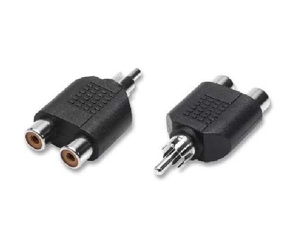 ADATTATORE SDOPPIATORE 1 RCA MASCHIO / 2 RCA FEMMINA (3/11)