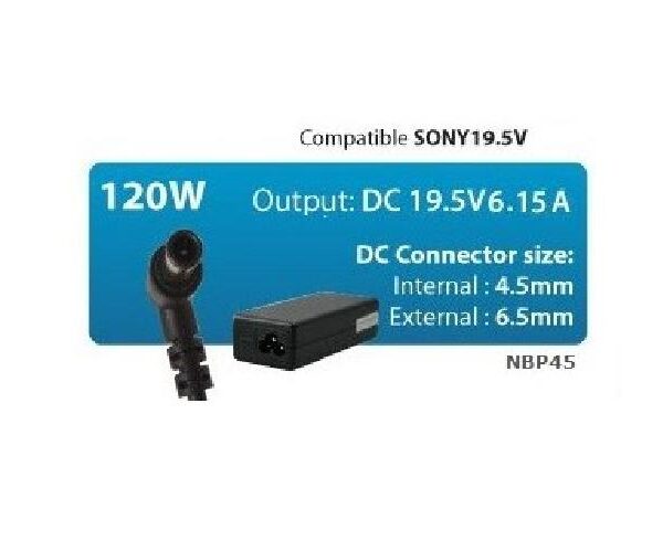ALIMENTATORE PER NOTEBOOK 120W (NBP45) PER SONY