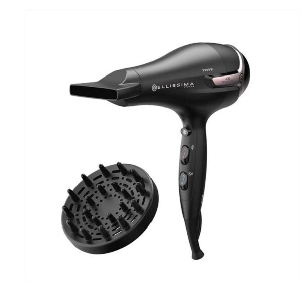 ASCIUGACAPELLI BELLISSIMA K9 2500 2300W - 3 TEMPERATURE 2 VELOCITA' - NERO/ROSA