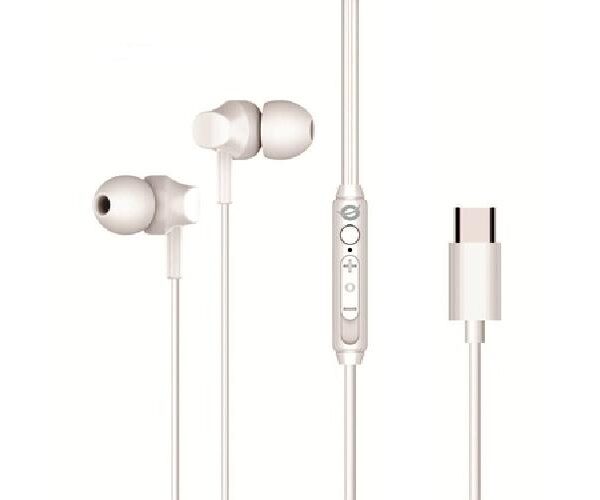 AURICOLARI BRENDAN03W IN-EAR CON CONNETTORE TIPO C - BIANCO