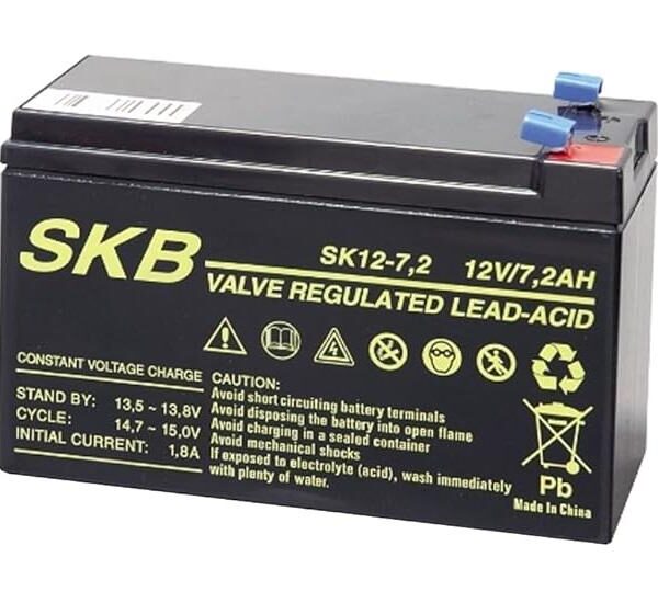 BATTERIA RICARICABILE SKB AL PIOMBO 12V 7,2A (39640610)