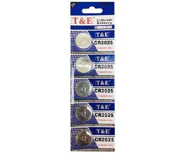BATTERIE BOTTONE 3V CR2025 SILVER CELL (5 PEZZI)