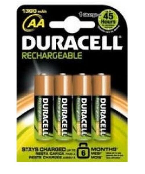 BATTERIE RICARICABILI STILO AA 1300MAH CONF. 4PZ