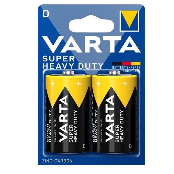 BATTERIE ZINCO SUPER HEAVY DUTY TORCIA D 1.5V 2PZ