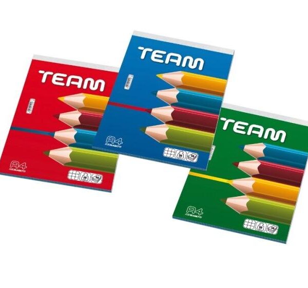 BLOCK NOTES A4 TEAM A PUNTO METALLICO 21x29 50FF (CONF. 10 PZ)