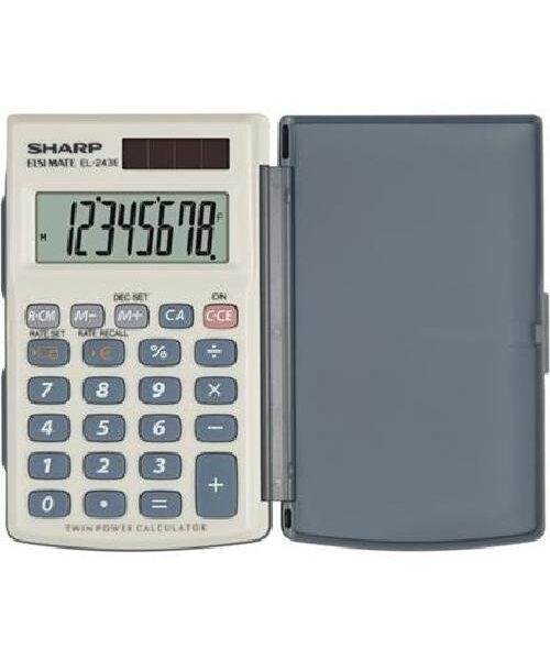 CALCOLATRICE TASCABILE 8 CIFRE CON CUSTODIA (SH-EL243EB)