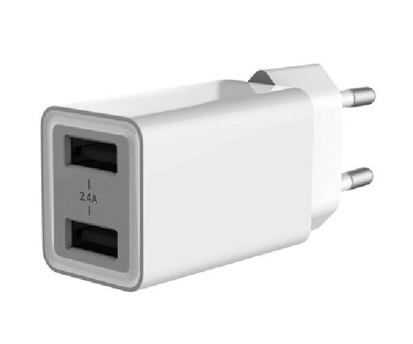 CARICA BATTERIE USB 2 PORTE 12W (ALTHEA06W)