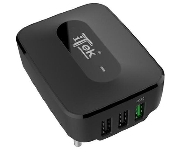 CARICABATTERIE DA MURO CON 3 PORTE USB - 25W (ITSCW3U25)