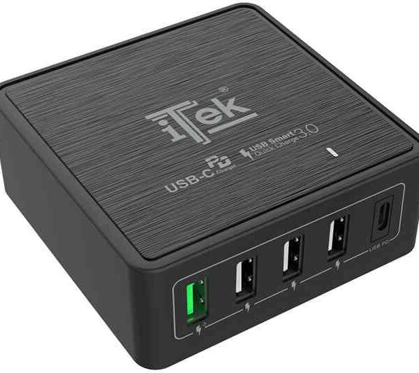 CARICABATTERIE DA TAVOLO CON 5 PORTE USB - 60W (ITSCT4UC60)