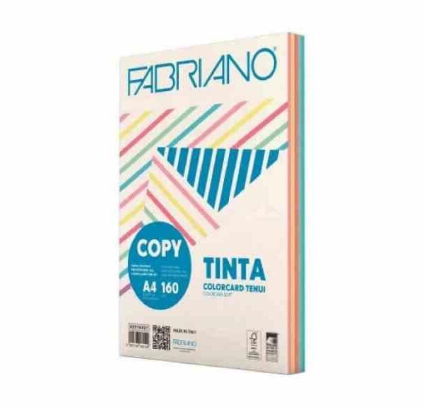 CARTA A4 COLORATA MULTICOLOR 160 GRAMMI COLORI TENUI (100 FOGLI)
