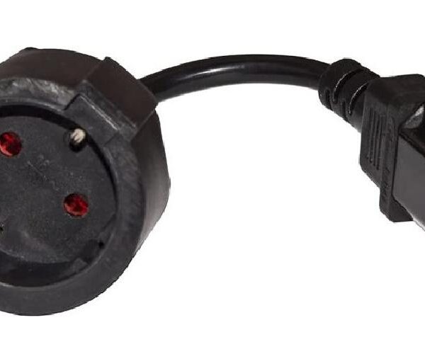 CAVO ADATTATORE DI ALIMENTAZIONE PRESA SCHUKO TEDESCA FEMMINA - IEC C14 MASCHIO
