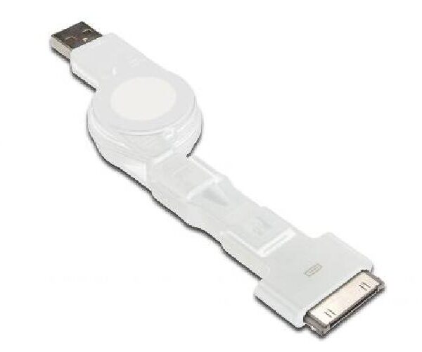 CAVO DOCK 3 IN 1 RETRAIBILE USB 2.0 + CONNETTORI 30PIN MICRO USB E MINI USB