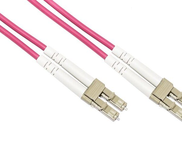 CAVO FIBRA OTTICA LC A LC MULTIMODE DUPLEX OM4 50/125 MT.1 (LKLCLC4501)