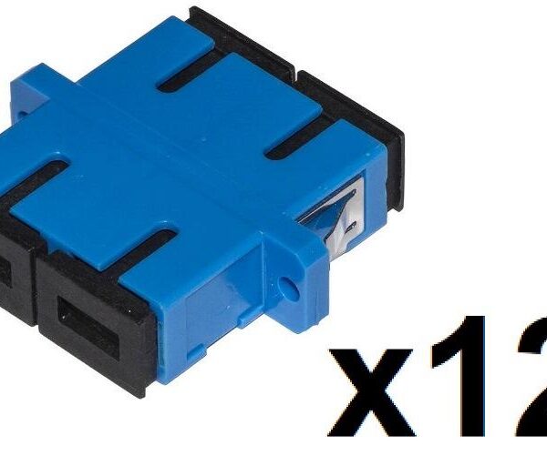 CONFEZIONE 12 ADATTATORI FIBRA OTTICA SC/SC SINGLEMODE DUPLEX (LKSCDS12)