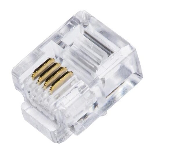 CONNETTORE PLUG TELEFONICO RJ11 6P4C (CONF.100PZ) (LKPL64)