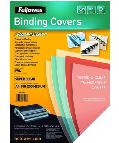 COPERTINE PVC QUADRANTI PER RILEGATURE A4 150M TRASPARENTE (100PZ)