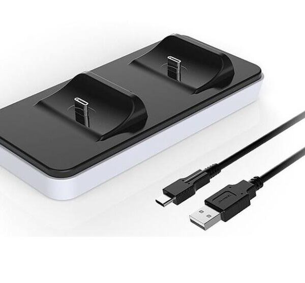 DOCK DUAL CHARGER PAD PS5 - BASE RICARICA FINO A 2 CONTROLLER PLAYSTATION 5 DUALSENSE (CS200 LT)