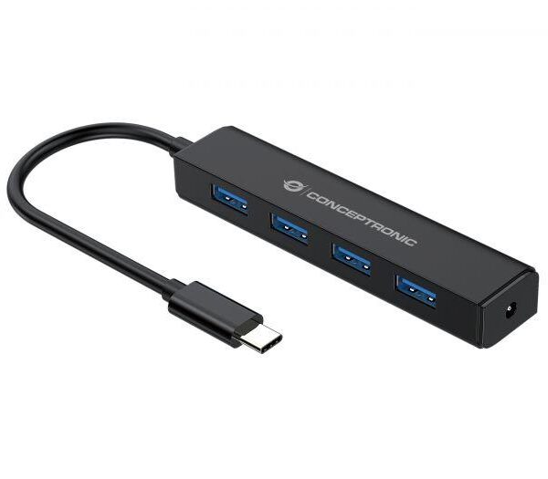 HUB USB 3.2 GEN 1 A 4 PORTE CON ALIMENTATORE (CTC4USB3)