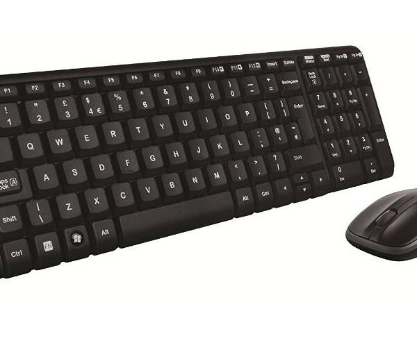 KIT MK220 TASTIERA + MOUSE WIRELESS NERA (920-003721)
