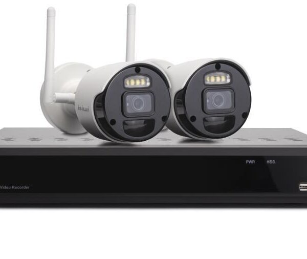 KIT SISTEMA DI SORVEGLIANZA NVR 8 CANALI + 2 TELECAMERE (ISW-K1N8BF2MP-2 GEN1) WIRELESS PIR
