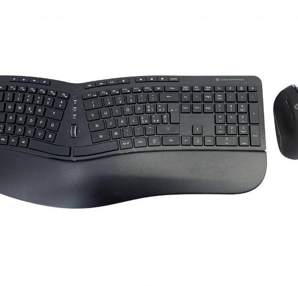 KIT TASTIERA + MOUSE ORAZIO02IT ERGONOMICA WIRELESS NERA