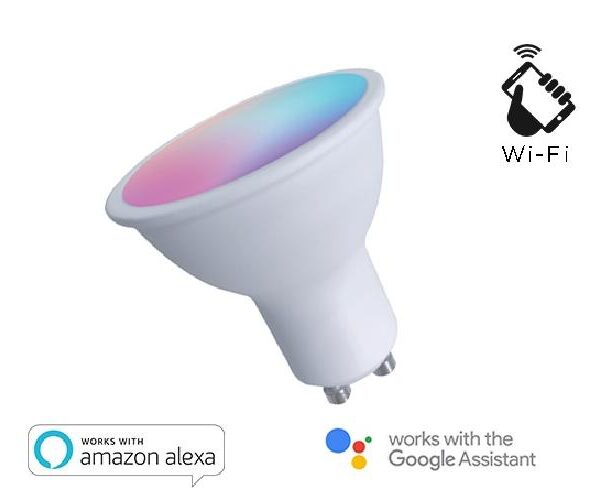 LAMPADA LED FARETTO GU10 AD INCASSO RGB + BIANCO CALDO DIMMERABILE 5.5W (EE-45WG10)