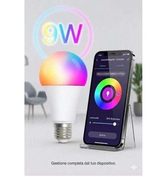 LAMPADA LED WIFI SMART BULB E27 CONTROLLO REMOTO