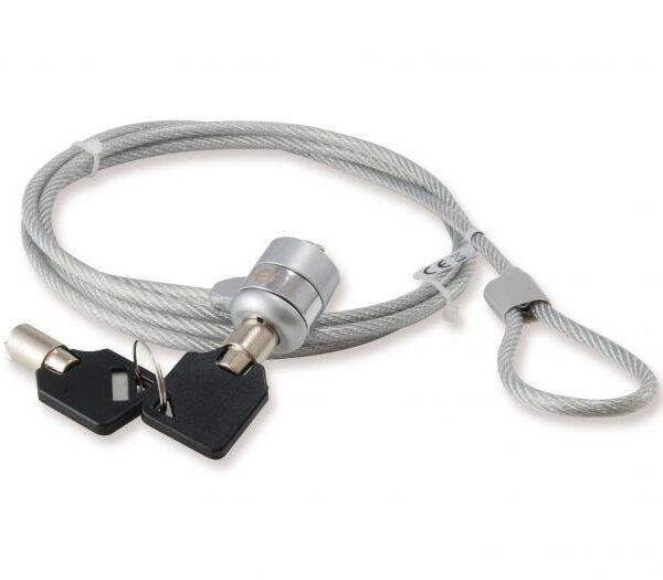 LUCCHETTO PER LAPTOP CON CHIAVE - 1,5 MT (CNBSLOCK15) SILVER