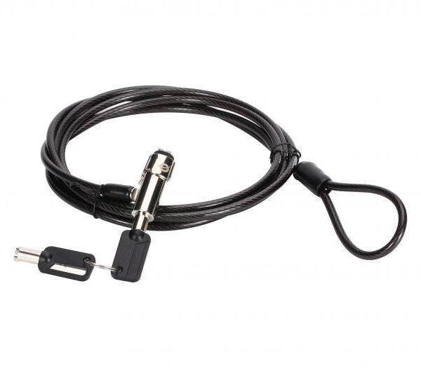 LUCCHETTO PER LAPTOP CON CHIAVE - 1,8 MT (CUSTODIO02BN) NERO