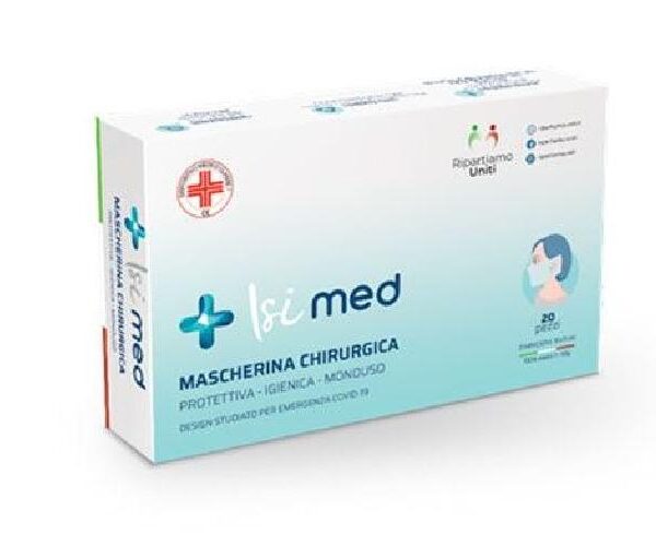 MASCHERINA CHIRURGICA MONOUSO (MCM012020) - CONF. 20 PEZZI