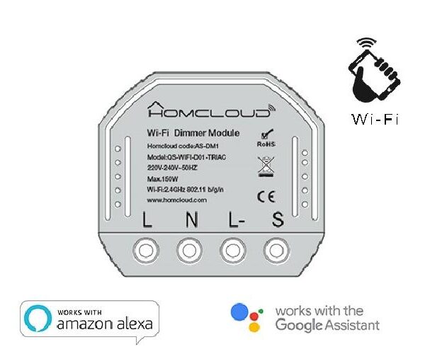 MODULO DIMMER INTELLIGENTE WI-FI DA INCASSO (AS-DM1)