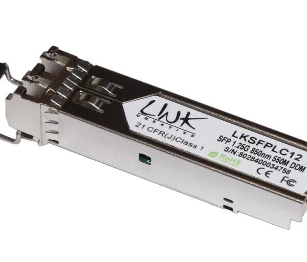MODULO MINIGBIC (SFP) MULTIMODE LC DUPLEX 1000Base-SX, 850nm 1,25 GBPS 550 MT CON DDM (LKSFPLC12)