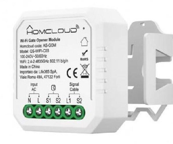 MODULO SMART WI-FI PER CANCELLI GARAGE ED ELETTROSERRATURE 1CH (AS-GOM)