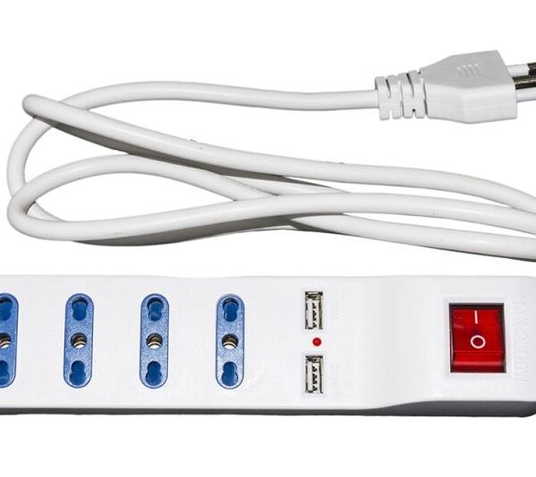 MULTIPRESA 4 POSTI + USB (LKMP04USB)