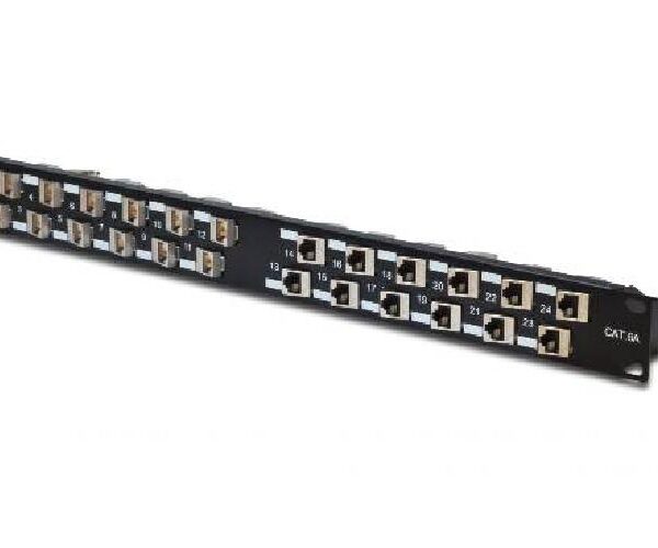 PANNELLO PATCH 24 PORTE MODULARE VUOTO PER RACK 19" BLACK (AR-PP24M)
