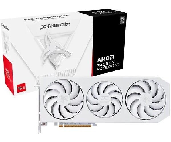 SCHEDA VIDEO RADEON RX9070 XT HELLHOUND WHITE SPECTRAL 16 GB (RX9070XT 16G-L/OC/WHITE)