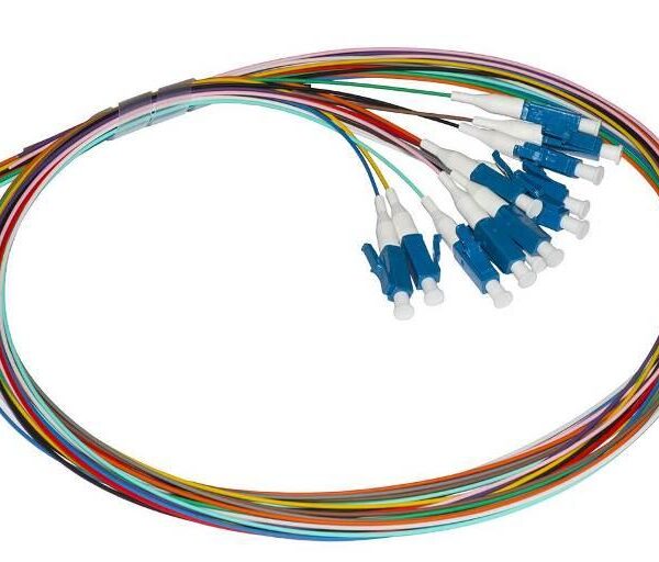 SET 12 CAVI PIGTAIL FIBRA OTTICA COLORATI CONNETTORI LC SINGLEMODE SIMPLEX 2 MT (LKLC12PTS)