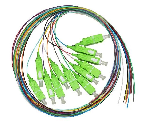 SET 12 CAVI PIGTAIL FIBRA OTTICA COLORATI CONNETTORI SC APC SINGLEMODE MT.2 (LKSC12APC)