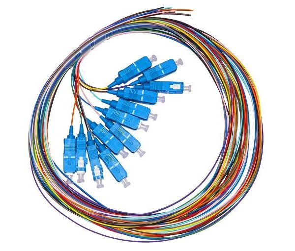 SET 12 CAVI PIGTAIL FIBRA OTTICA COLORATI CONNETTORI SC SINGLEMODE SIMPLEX MT 2 (LKSC12PTS)