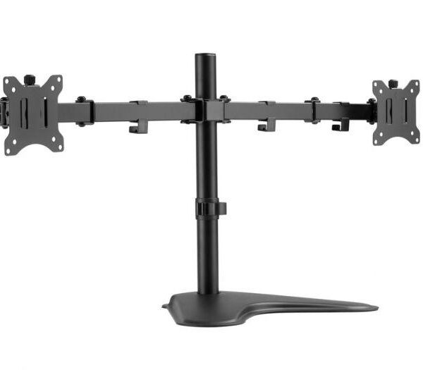SUPPORTO DA TAVOLO ECONOMICO PER DOPPIO MONITOR DA 17"-32" (650123)