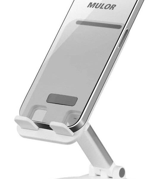 SUPPORTO PIEGHEVOLE DA TAVOLO PER SMARTPHONE/TABLET (LE-161) BIANCO