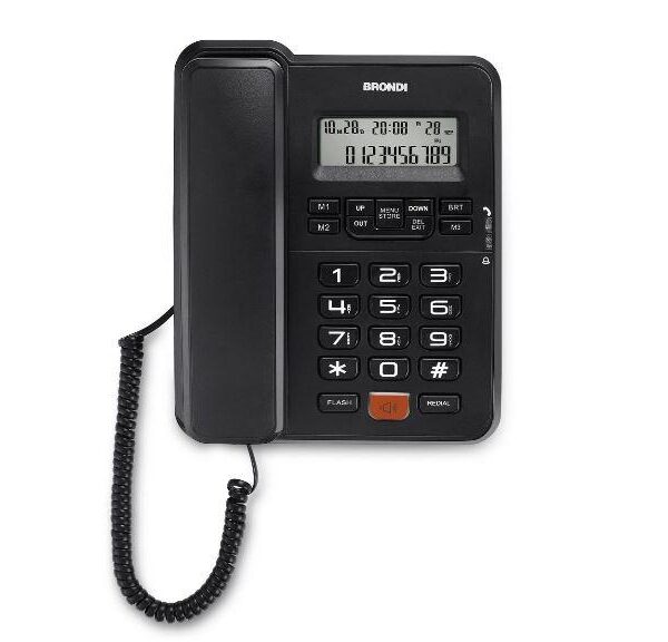 TELEFONO FISSO OFFICE DESK NERO